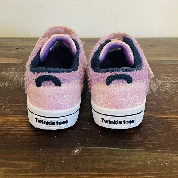 Skechers twinkle toes purple pink sparkle cat sneakers shoes size 9 toddler - Picture 9 of 13